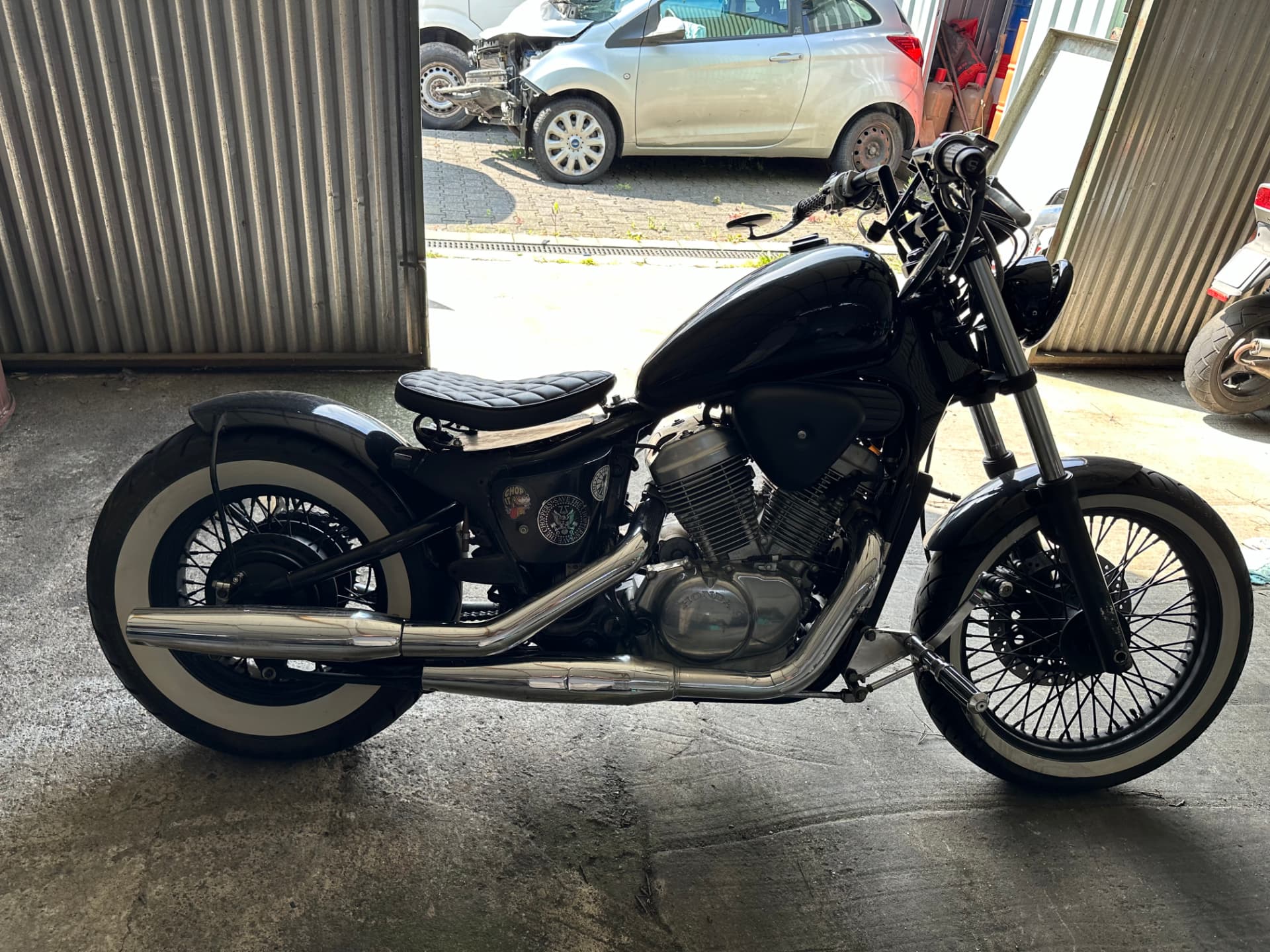 Dokumentierter Totalschaden eines Motorrads